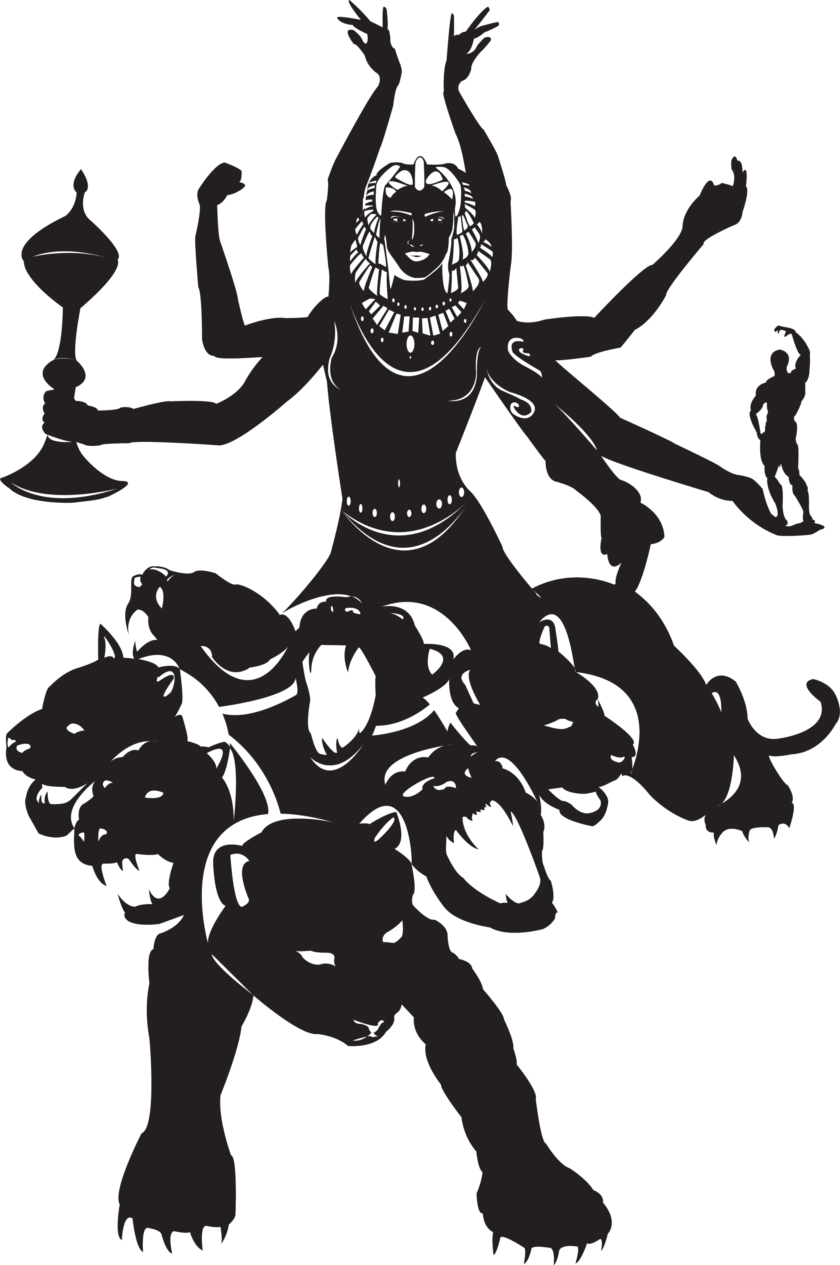 Side profile portrait under a dark veil 