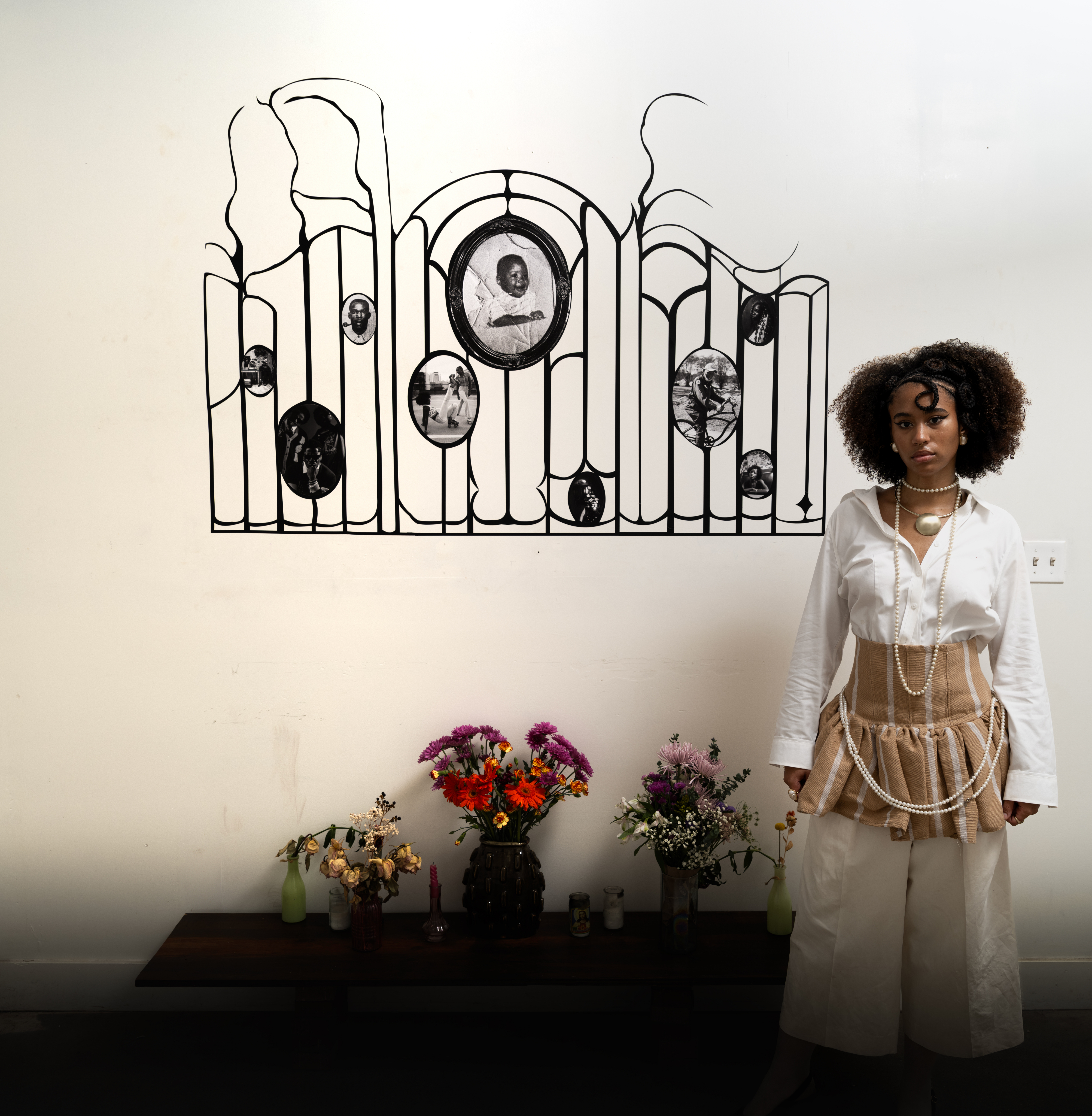 Woman with sunglasses walking down runway
